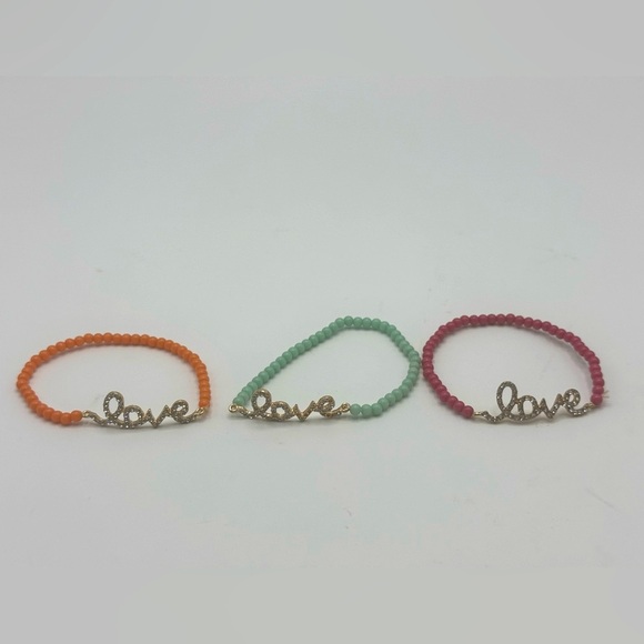 Love Dainty Bead Stretch Bracelet Trio‎ - Picture 4 of 4